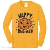 Happy Vacciween Pumpkin Kids Long Sleeve Shirt thumb 0