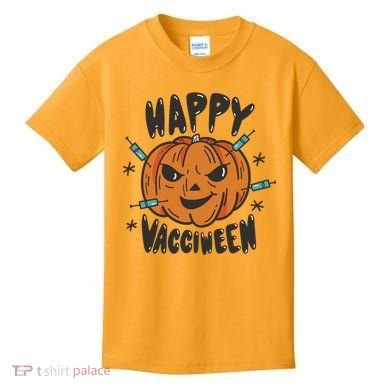 Happy Vacciween Pumpkin Kids T-Shirt