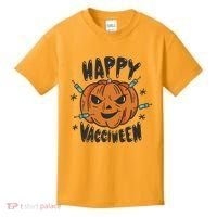 Happy Vacciween Pumpkin Kids T-Shirt thumb 0