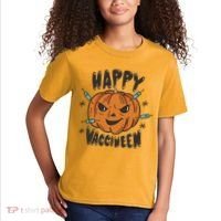 Happy Vacciween Pumpkin Kids T-Shirt thumb 2