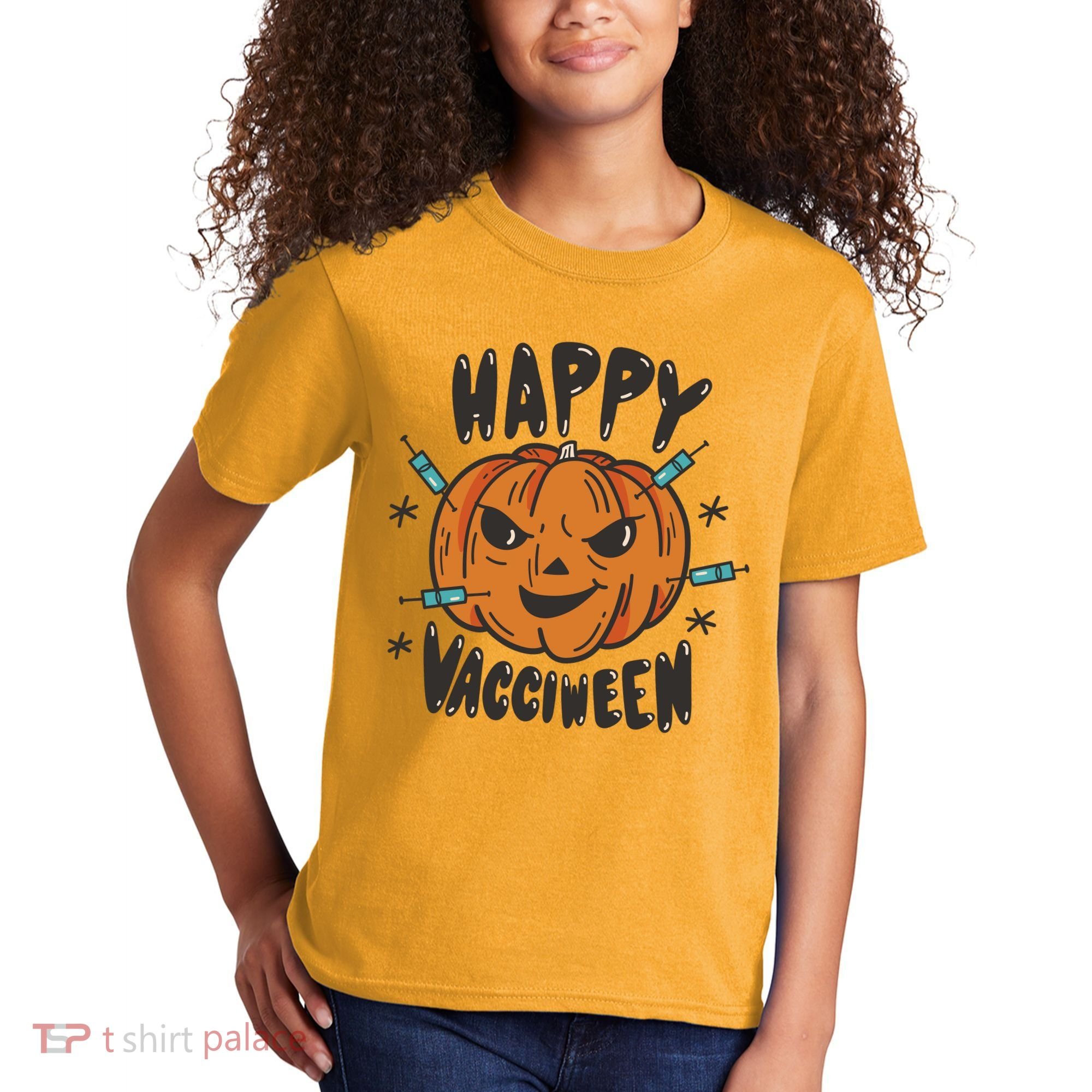 Happy Vacciween Pumpkin Kids T-Shirt