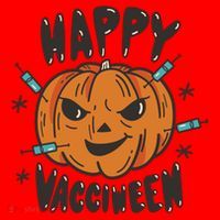 Happy Vacciween Pumpkin Santa Hat thumb 1