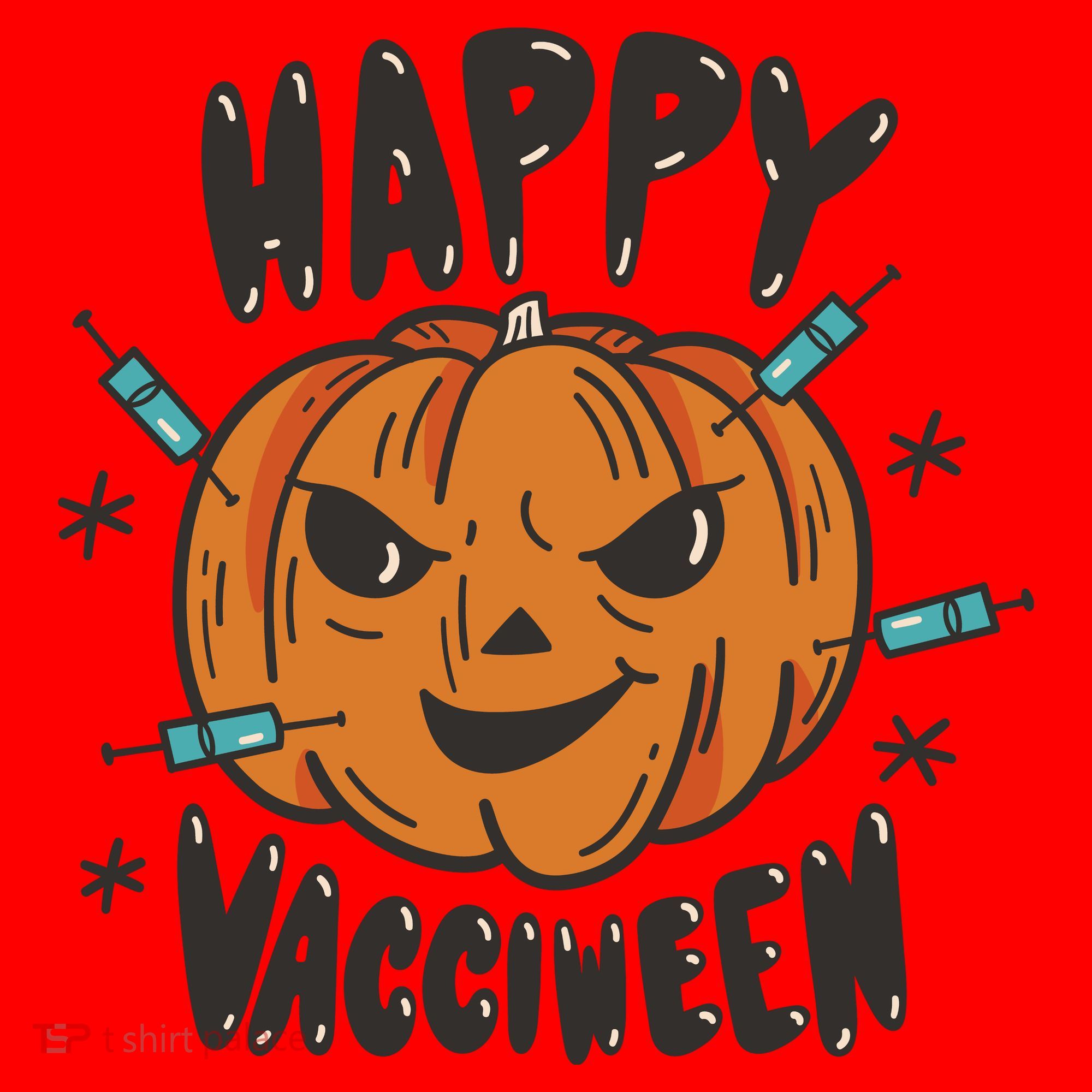 Happy Vacciween Pumpkin Santa Hat