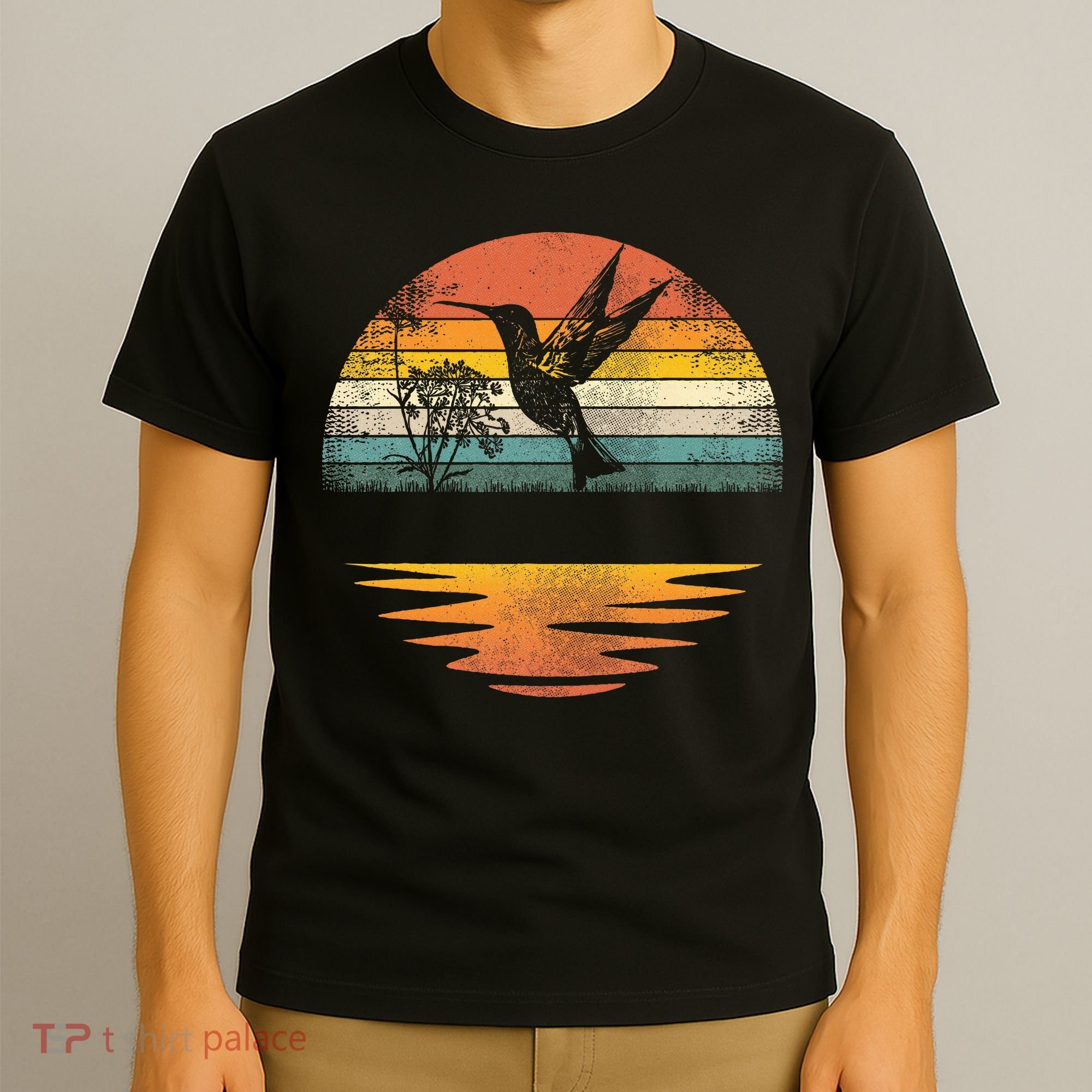 Hummingbird Vintage Sunset Hummingbirds T-Shirt