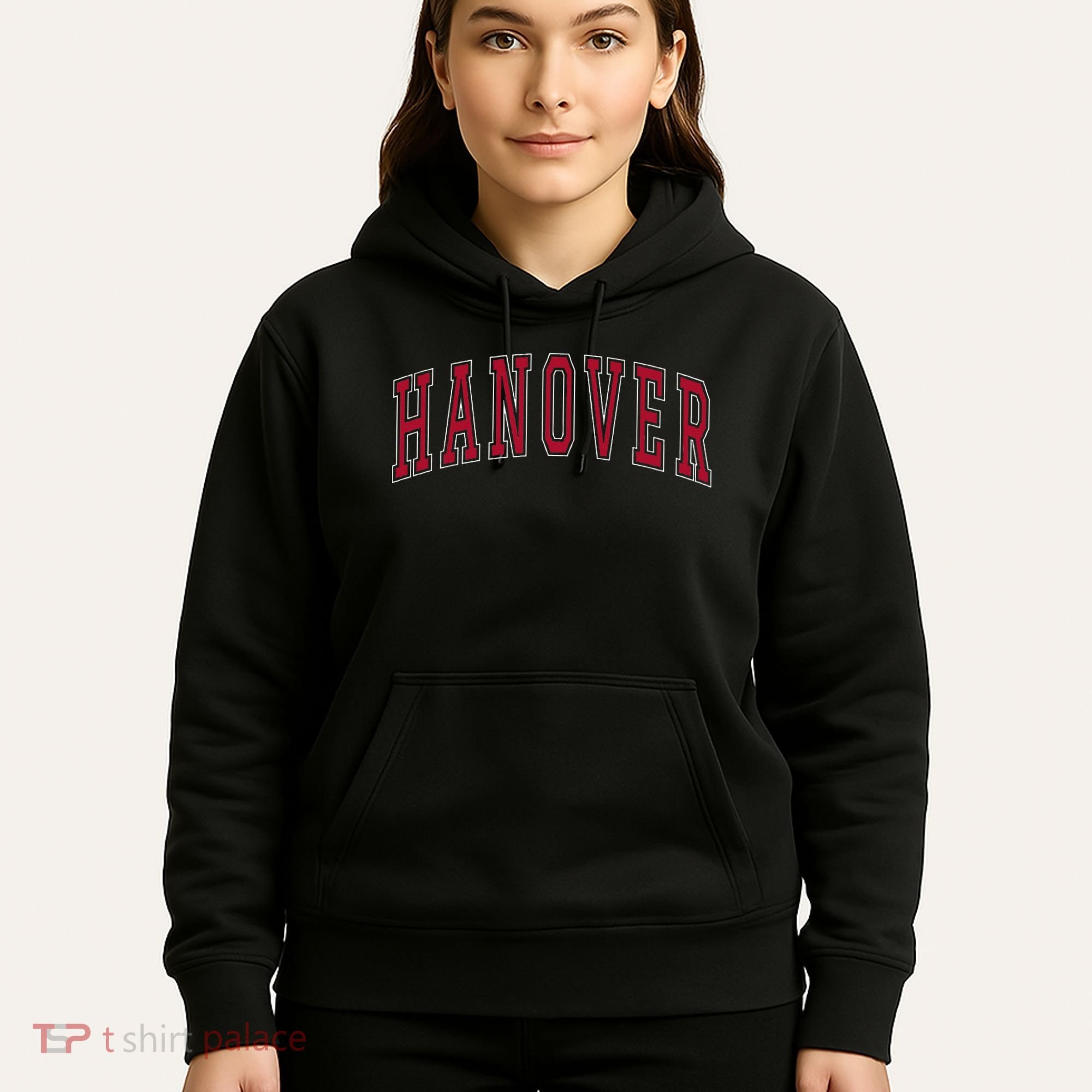Hanover Virginia Souvenir College Style Red Text Hoodie