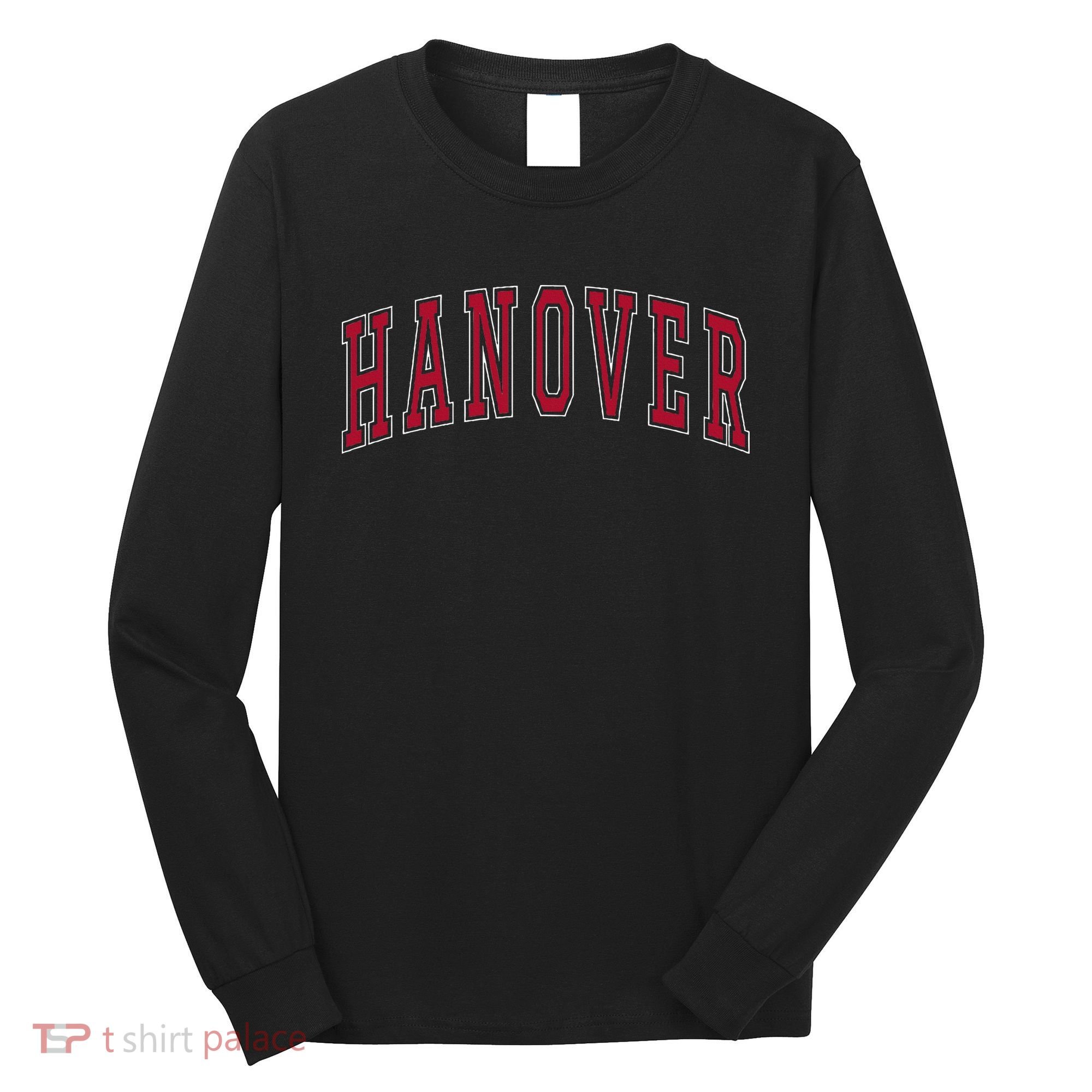 Hanover Virginia Souvenir College Style Red Text Long Sleeve Shirt
