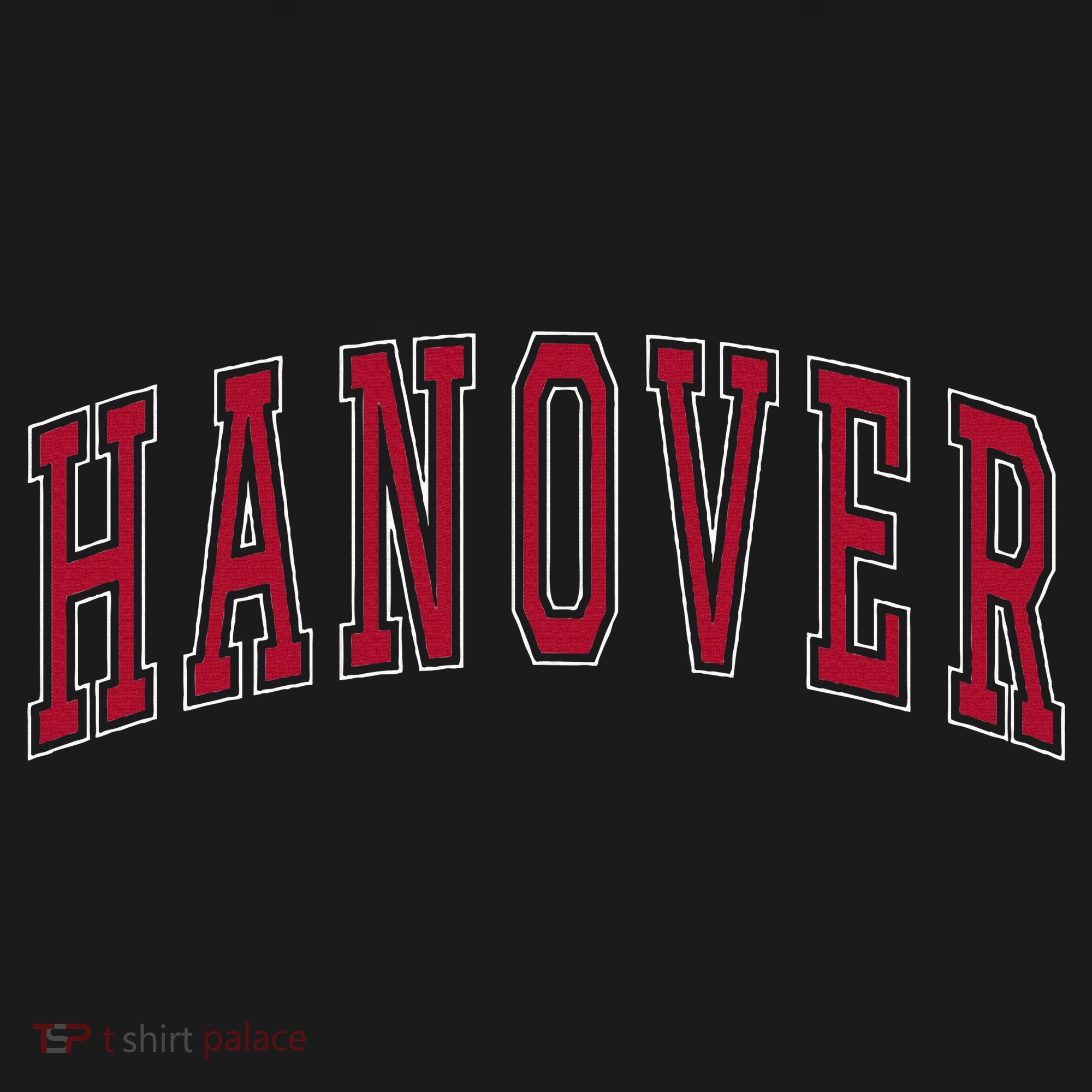 Hanover Virginia Souvenir College Style Red Text Long Sleeve Shirt