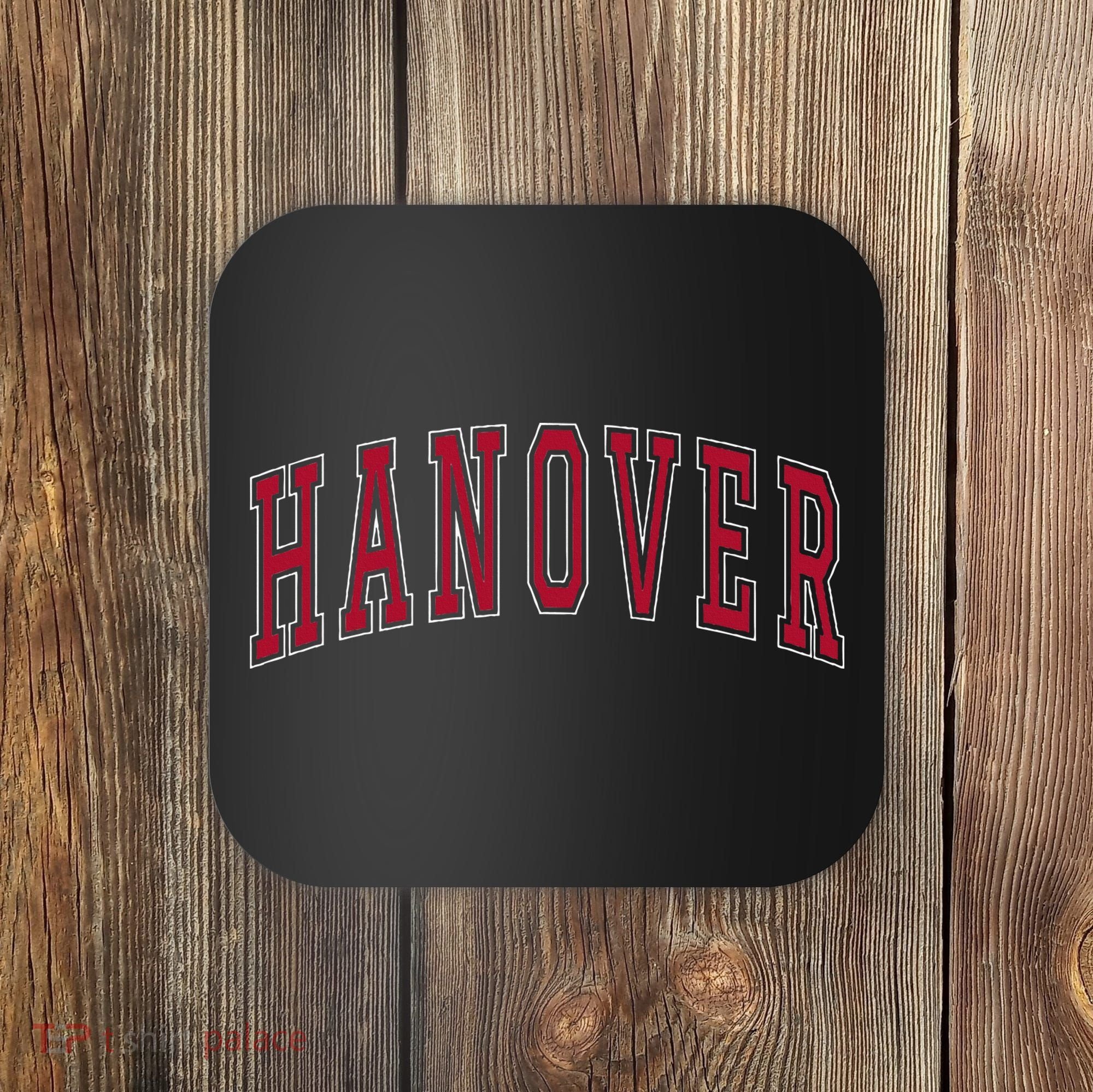 Hanover Virginia Souvenir College Style Red Text Coaster