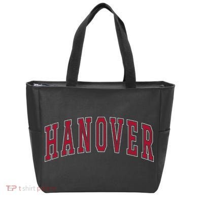 Hanover Virginia Souvenir College Style Red Text Tote Bag