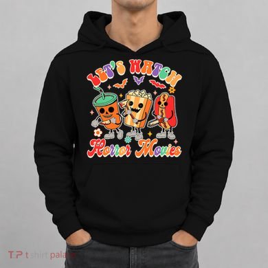 Halloween Vibes Spooky Vibes Funny Lets Watch Horror Movies Hoodie