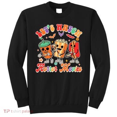 Halloween Vibes Spooky Vibes Funny Lets Watch Horror Movies Sweatshirt