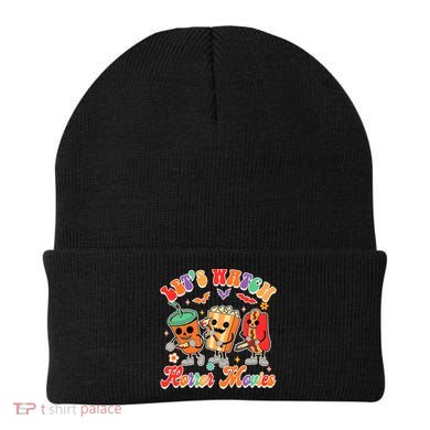 Halloween Vibes Spooky Vibes Funny Lets Watch Horror Movies Beanie