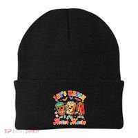 Halloween Vibes Spooky Vibes Funny Lets Watch Horror Movies Beanie thumb 0