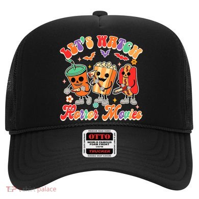 Halloween Vibes Spooky Vibes Funny Lets Watch Horror Movies Hat