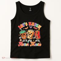 Halloween Vibes Spooky Vibes Funny Lets Watch Horror Movies Tank Top thumb 2