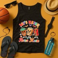 Halloween Vibes Spooky Vibes Funny Lets Watch Horror Movies Tank Top thumb 4