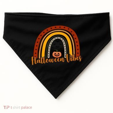 Halloween Vibes Spooky Rainbow USA-Made Doggie Bandana