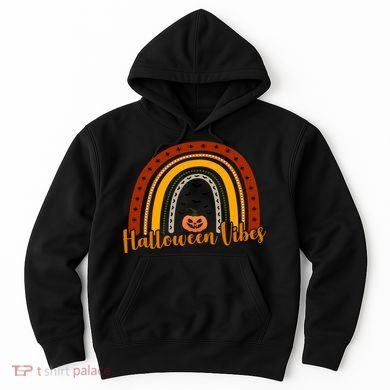 Halloween Vibes Spooky Rainbow Hoodie