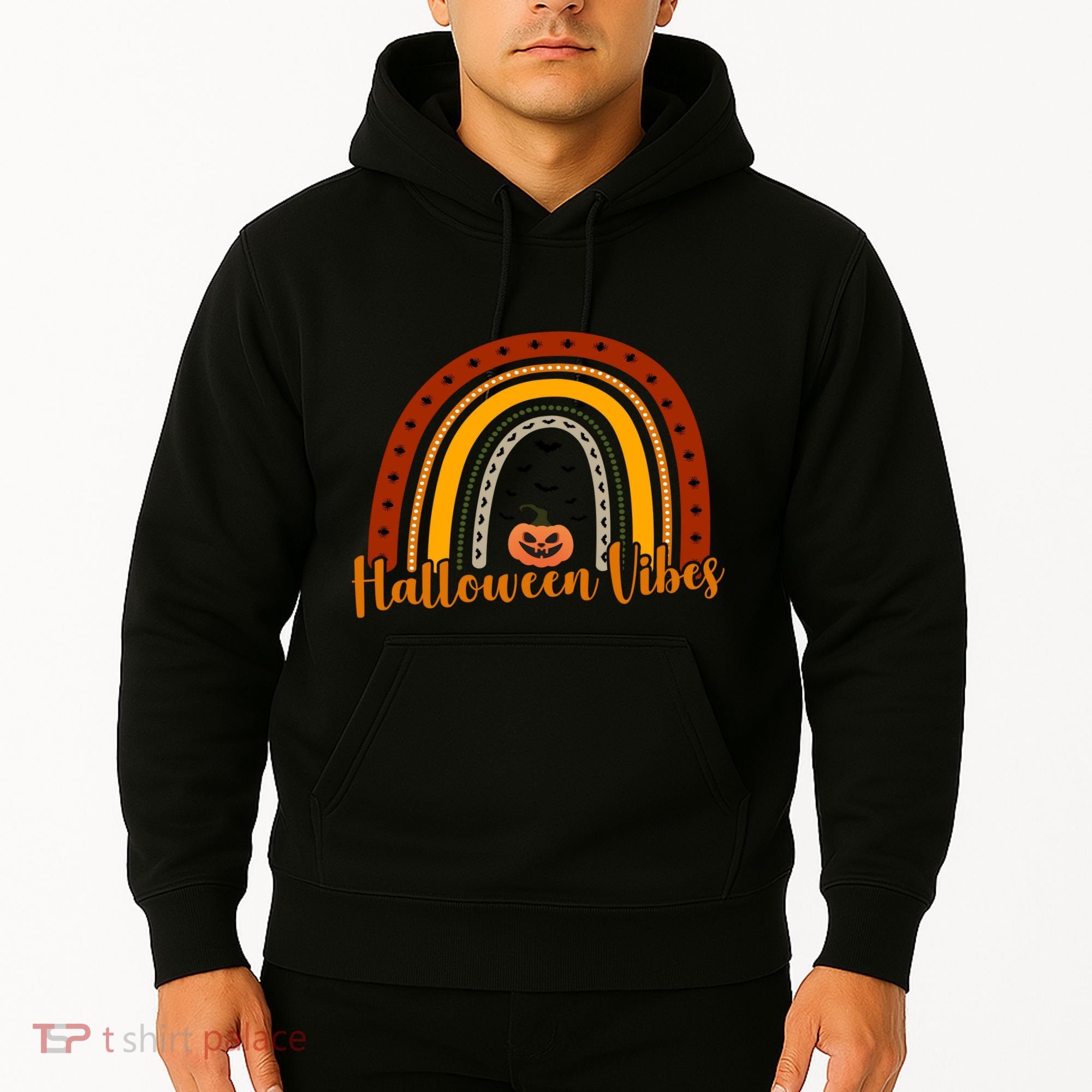Halloween Vibes Spooky Rainbow Hoodie