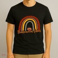 Halloween Vibes Spooky Rainbow T-Shirt thumb 3
