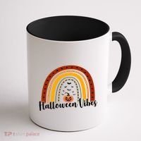 Halloween Vibes Spooky Rainbow Coffee Mug thumb 1