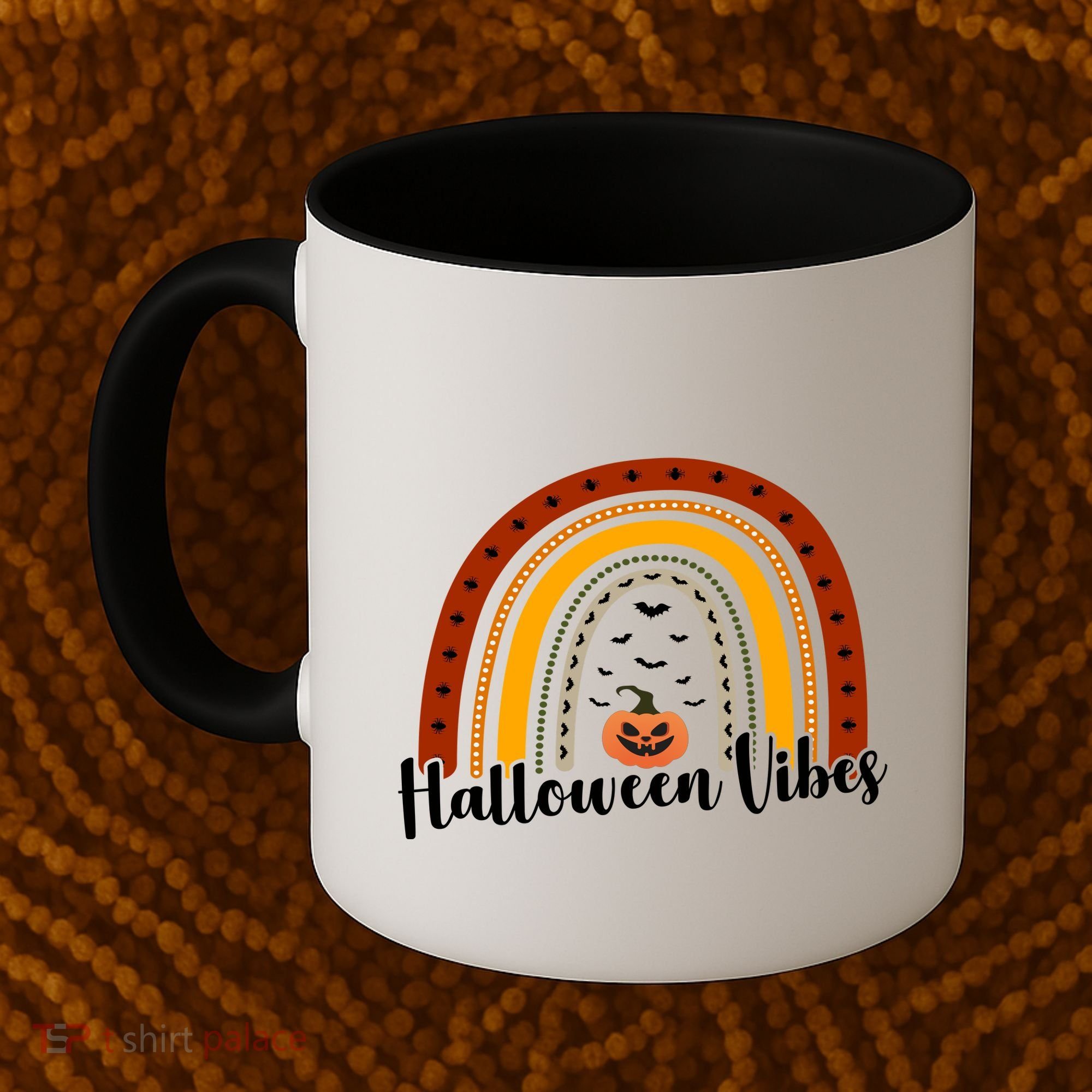 Halloween Vibes Spooky Rainbow Coffee Mug