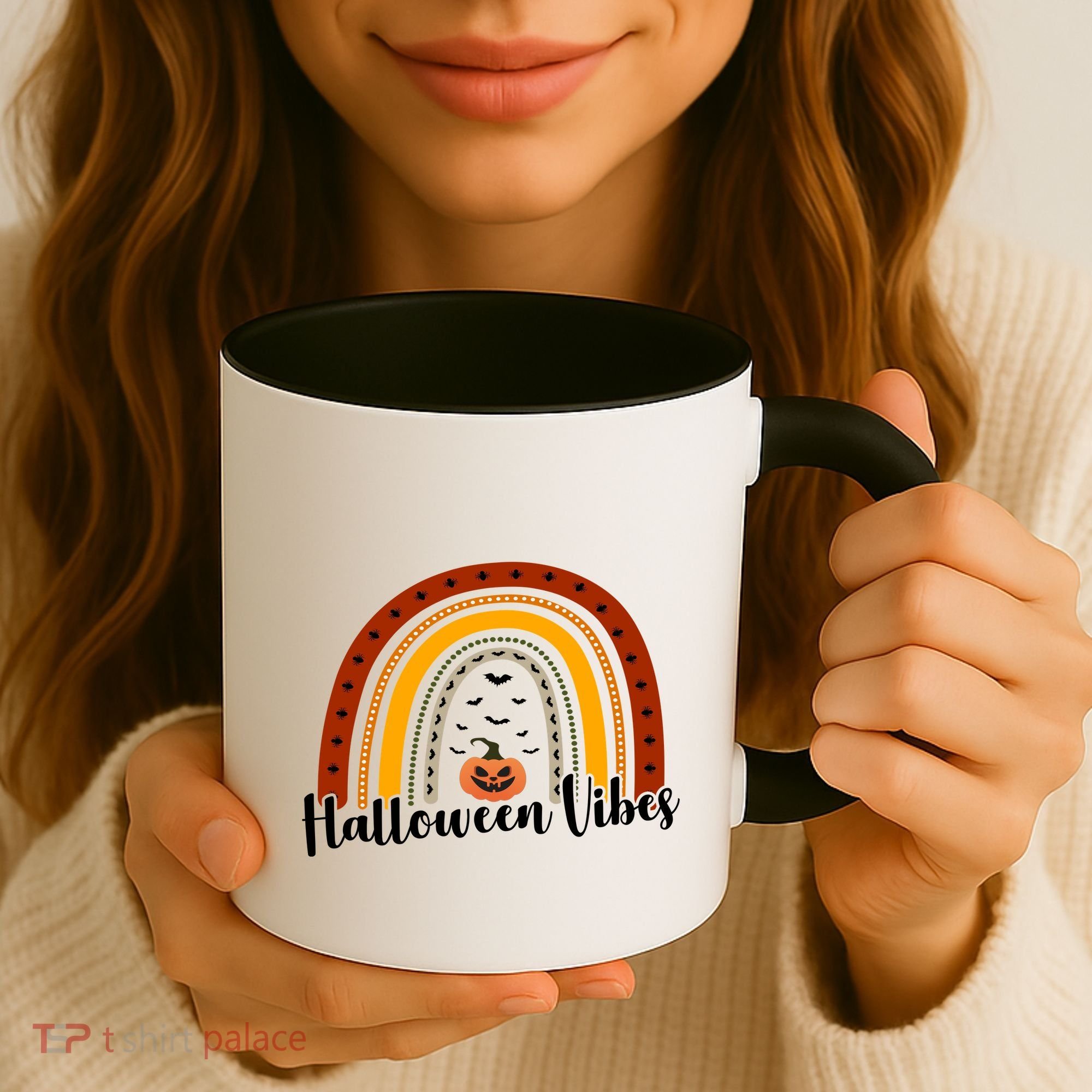 Halloween Vibes Spooky Rainbow Coffee Mug