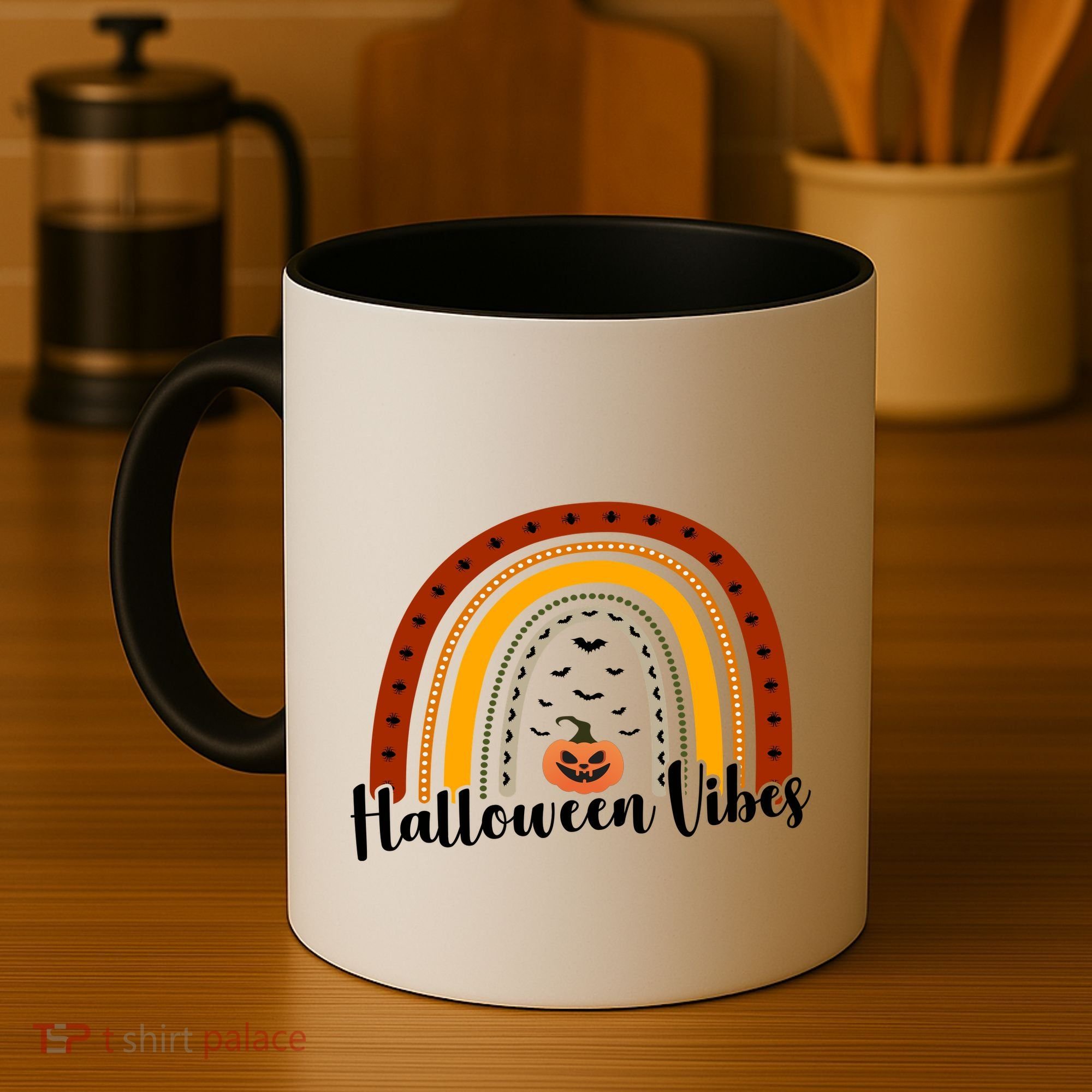 Halloween Vibes Spooky Rainbow Coffee Mug