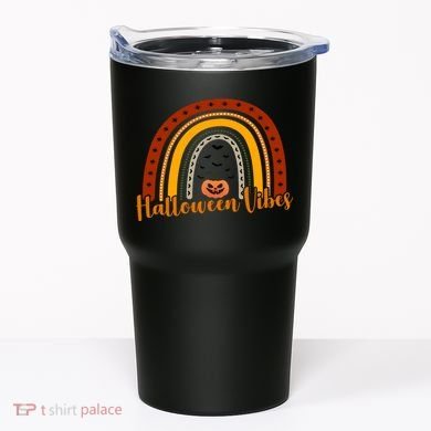 Halloween Vibes Spooky Rainbow Tumbler