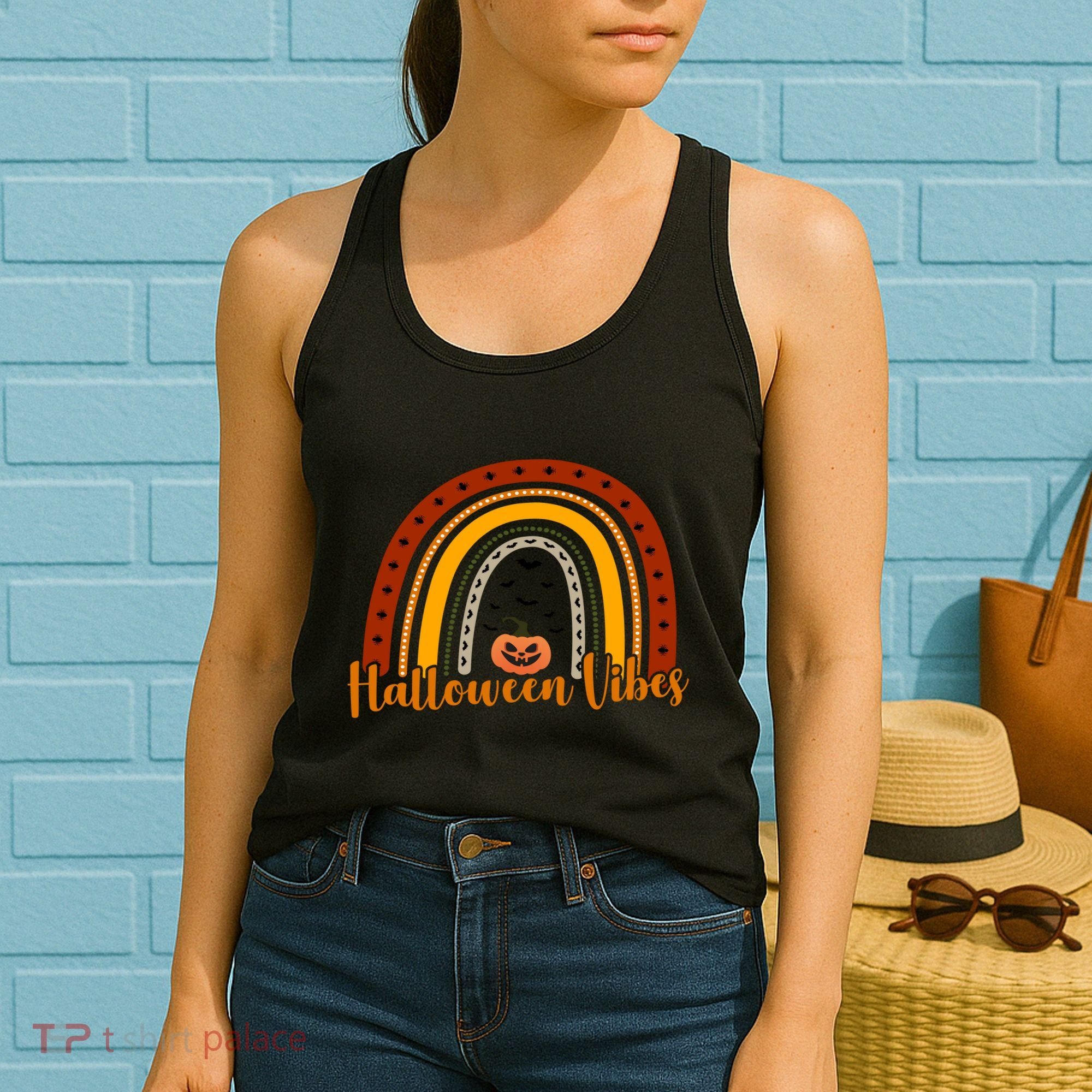Halloween Vibes Spooky Rainbow Women's Tank Top