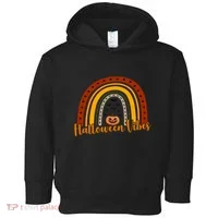 Halloween Vibes Spooky Rainbow Toddler Hoodie thumb 0
