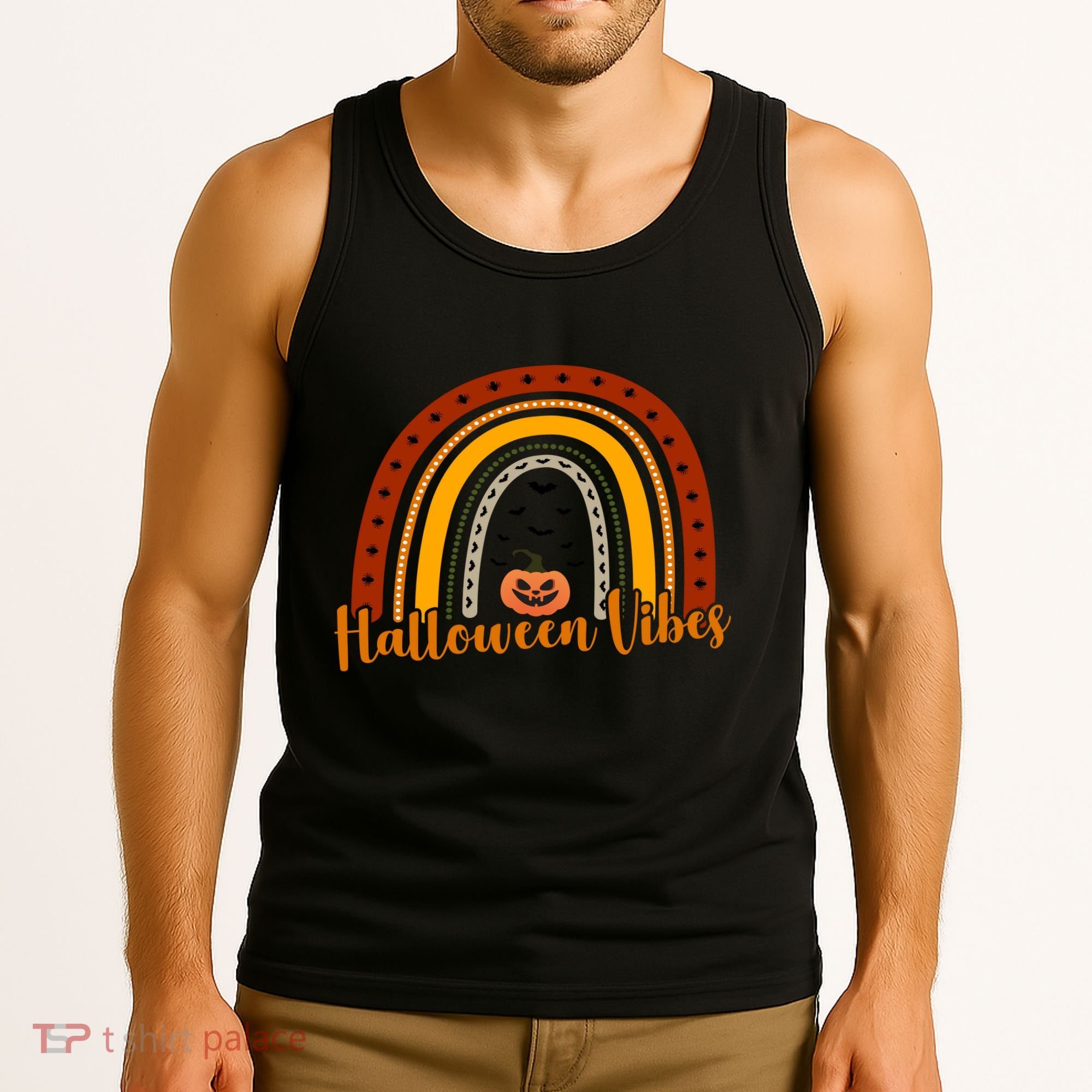 Halloween Vibes Spooky Rainbow Tank Top