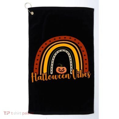 Halloween Vibes Spooky Rainbow Golf Towel