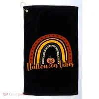 Halloween Vibes Spooky Rainbow Golf Towel thumb 0