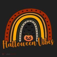 Halloween Vibes Spooky Rainbow Golf Towel thumb 3