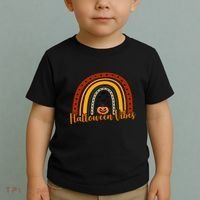 Halloween Vibes Spooky Rainbow Toddler T-Shirt thumb 2