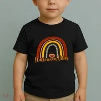 Halloween Vibes Spooky Rainbow Toddler T-Shirt thumb 2