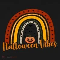 Halloween Vibes Spooky Rainbow Toddler T-Shirt thumb 4