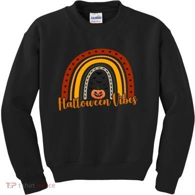 Halloween Vibes Spooky Rainbow Kids Sweatshirt