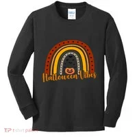 Halloween Vibes Spooky Rainbow Kids Long Sleeve Shirt thumb 0