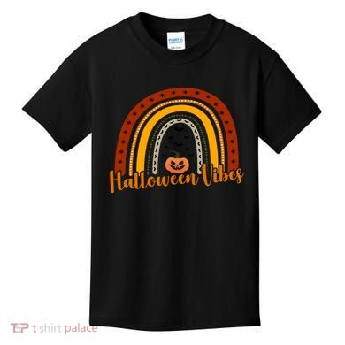 Halloween Vibes Spooky Rainbow Kids T-Shirt
