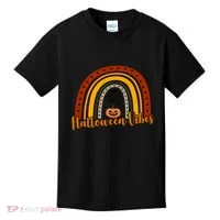 Halloween Vibes Spooky Rainbow Kids T-Shirt thumb 0