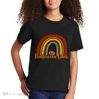 Halloween Vibes Spooky Rainbow Kids T-Shirt thumb 2