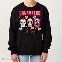 Horror ValentinesRetro Valentine’S Day Valentine Vibes Women's Sweatshirt thumb 0