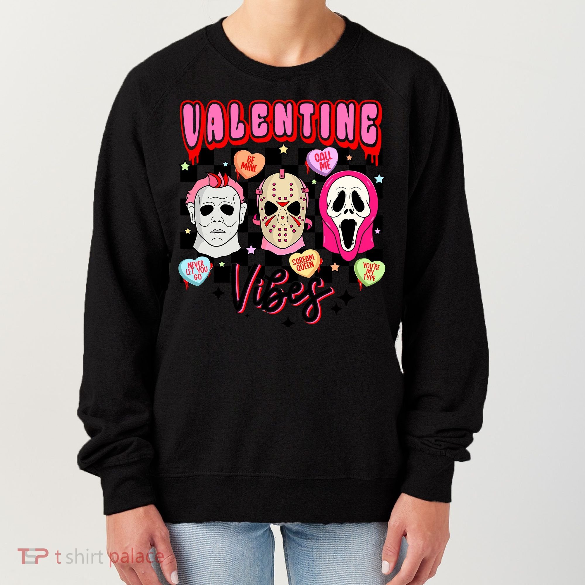 Horror ValentinesRetro Valentine’S Day Valentine Vibes Women's Sweatshirt