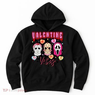 Horror ValentinesRetro Valentine’S Day Valentine Vibes Hoodie