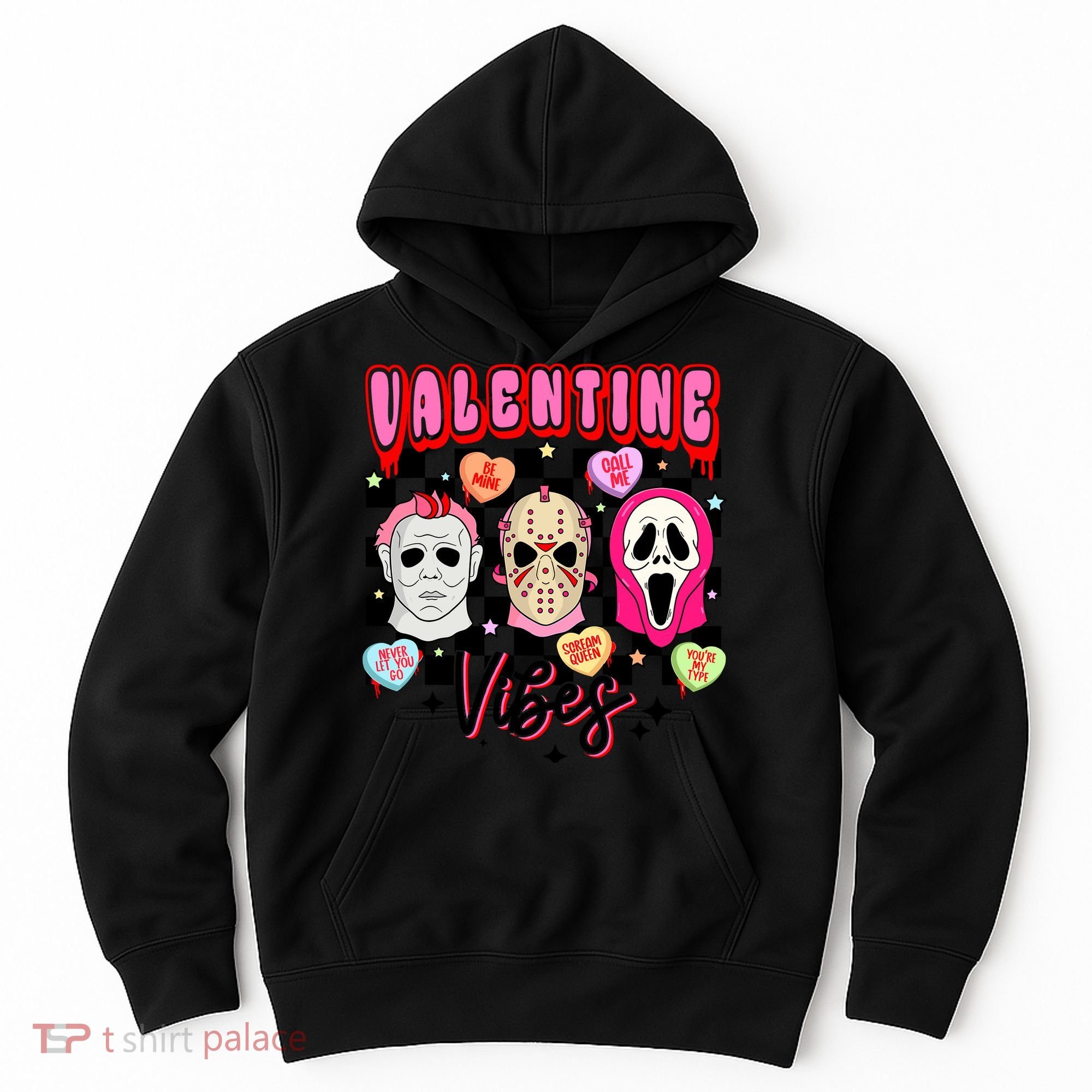 Horror ValentinesRetro Valentine’S Day Valentine Vibes Hoodie