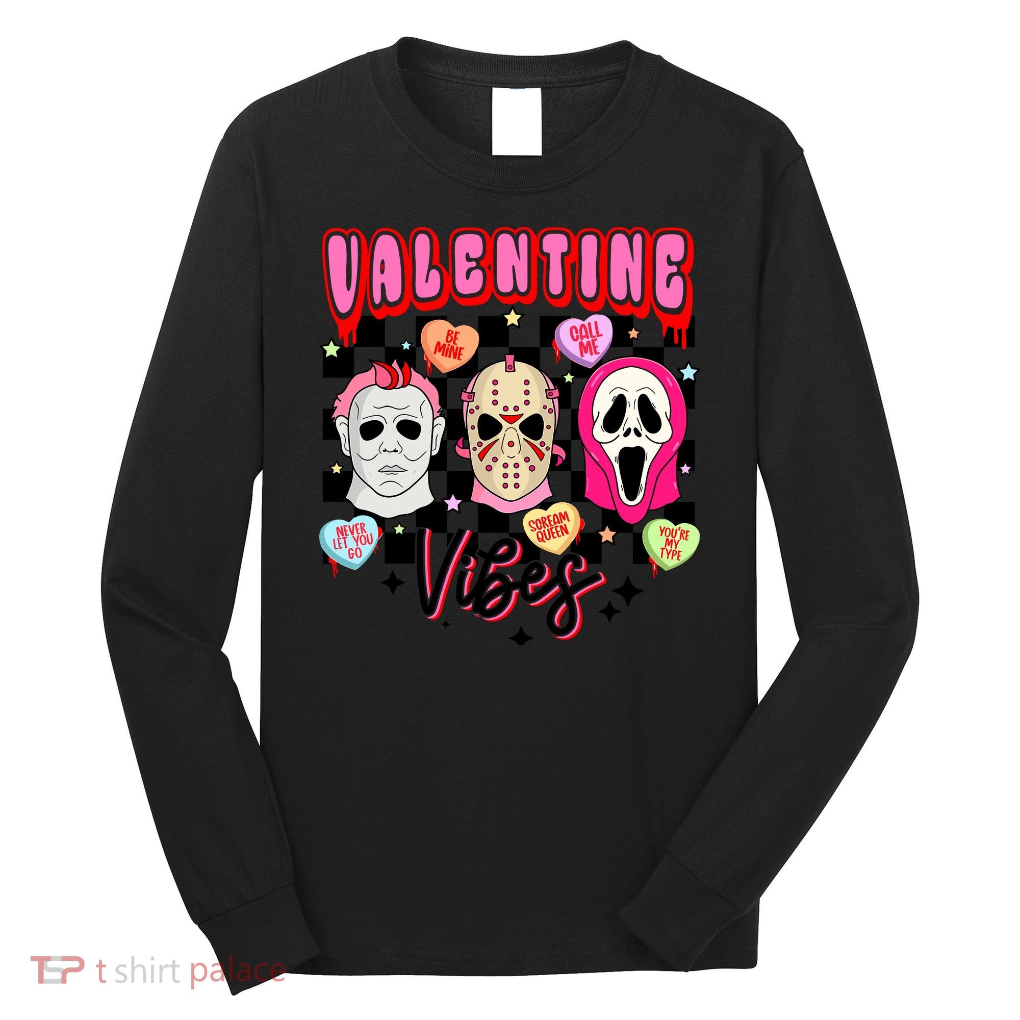 Horror ValentinesRetro Valentine’S Day Valentine Vibes Long Sleeve Shirt