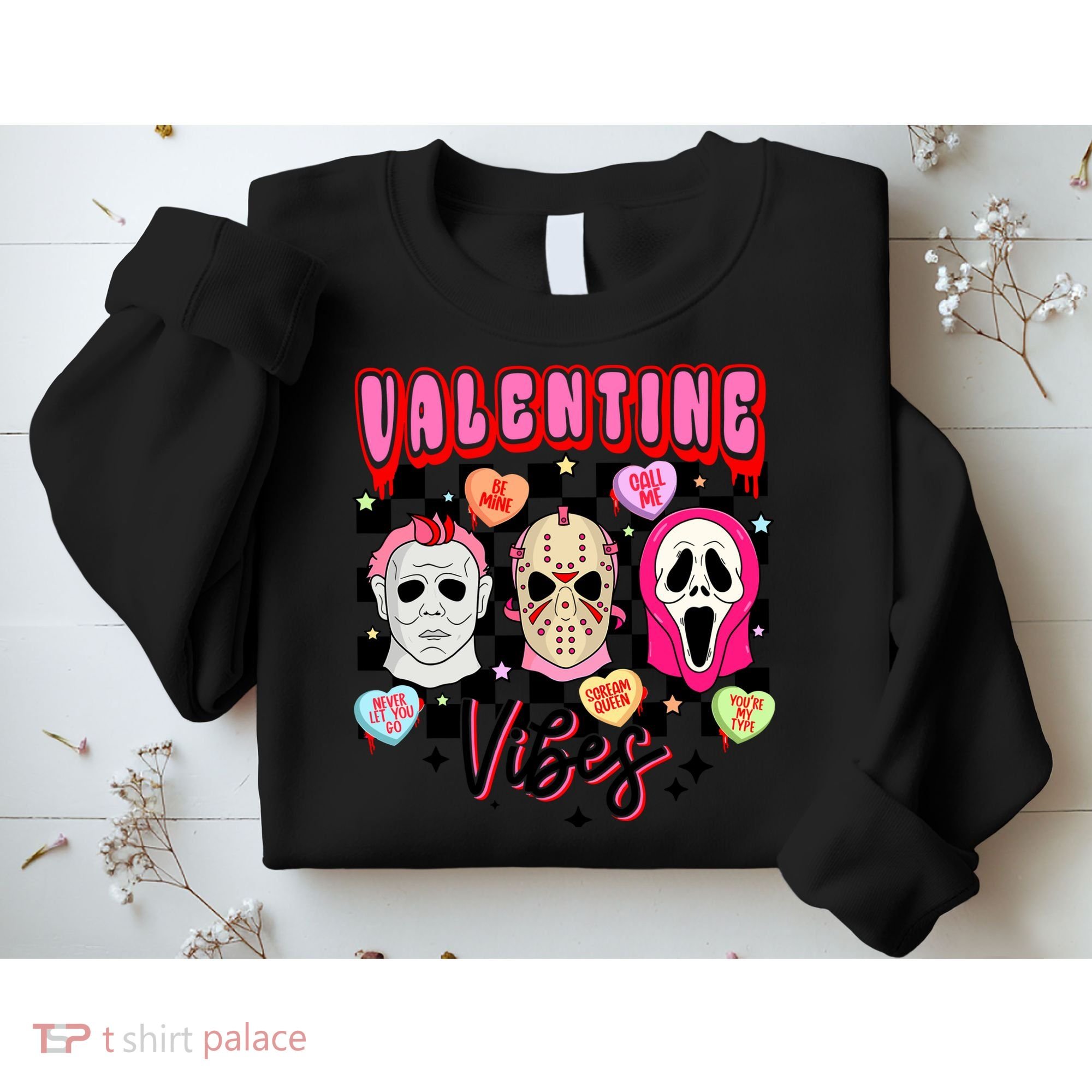 Horror ValentinesRetro Valentine’S Day Valentine Vibes Sweatshirt