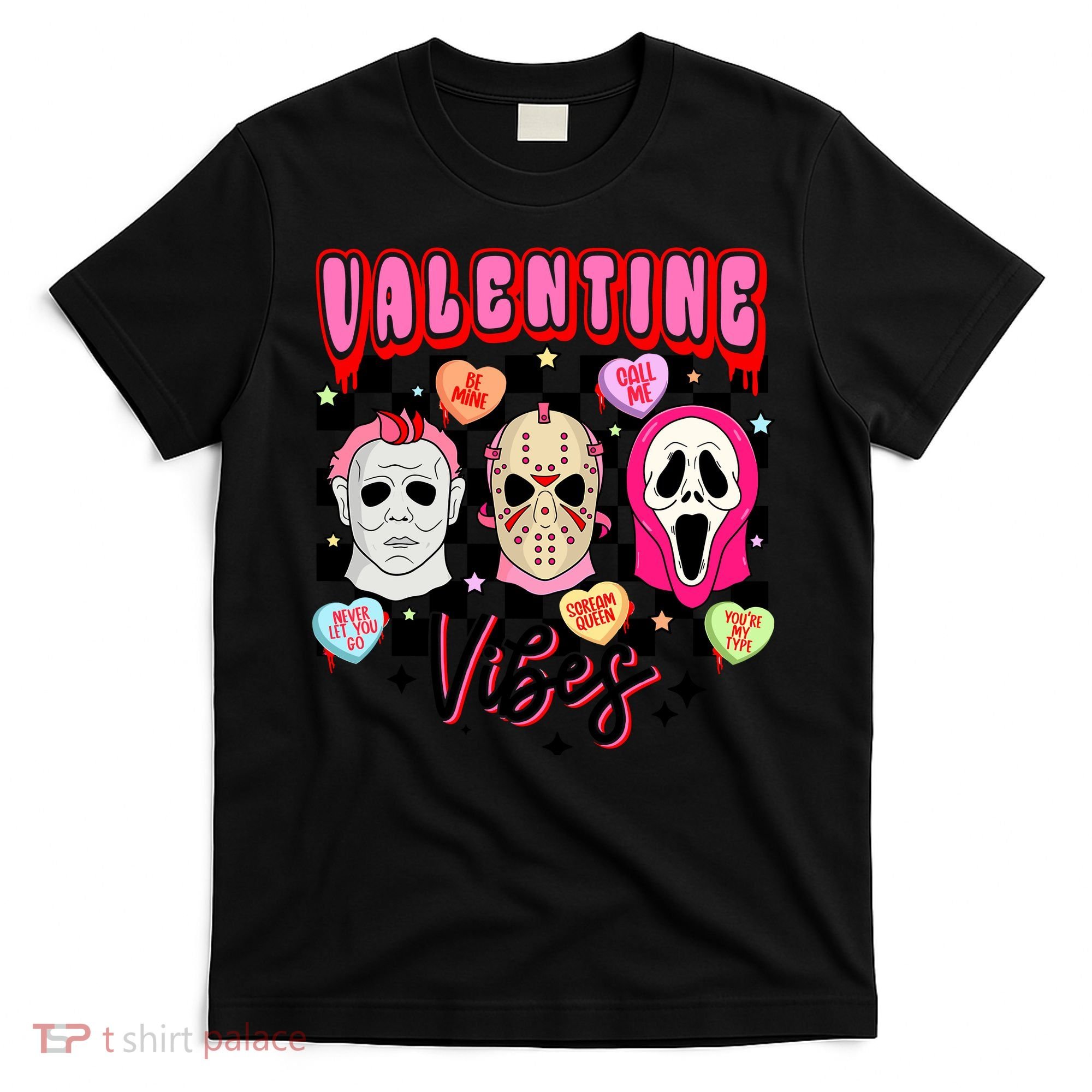 Horror ValentinesRetro Valentine’S Day Valentine Vibes T-Shirt
